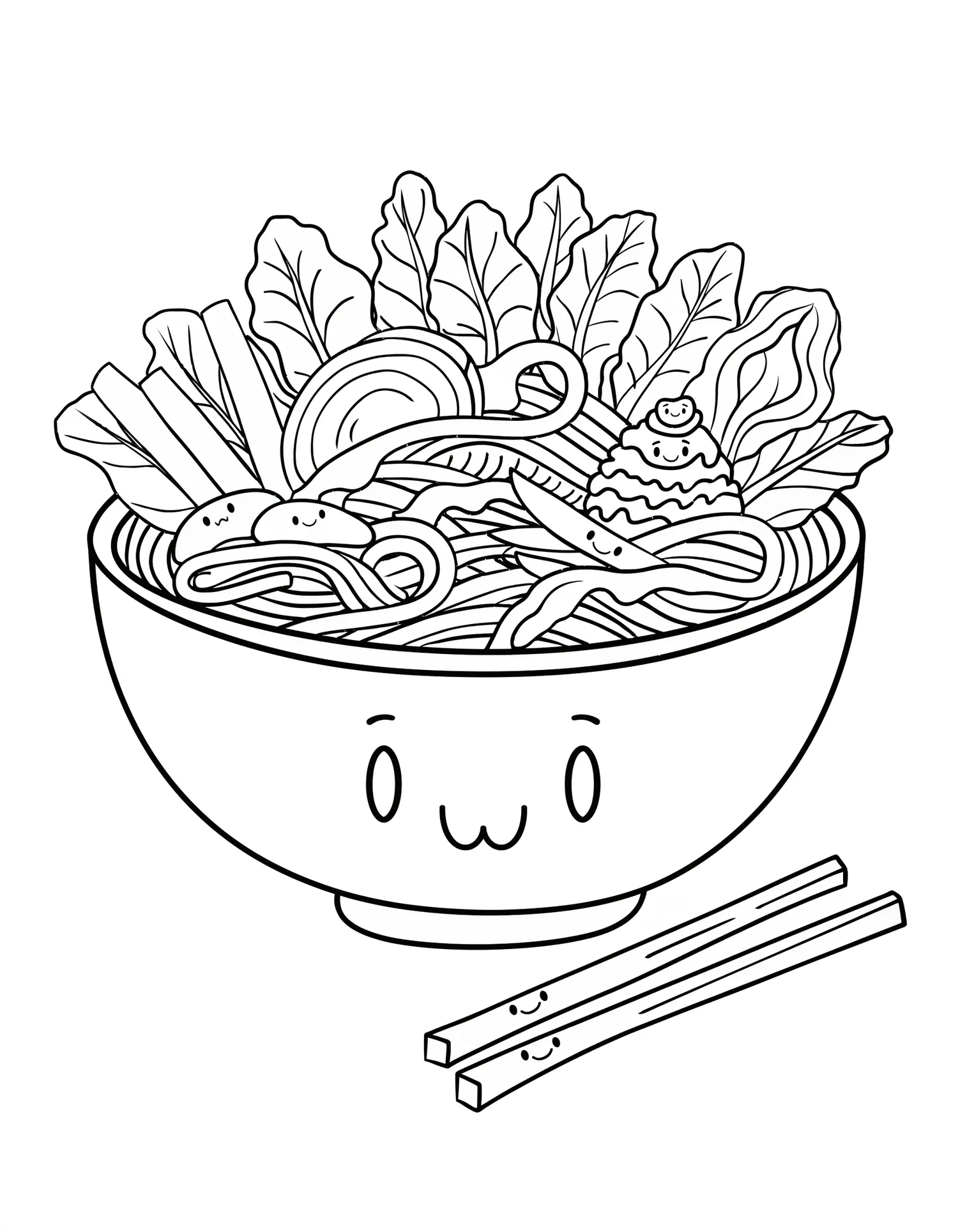 Kakigori Kawaii Glace Pilée - Coloriage kawaii à imprimer gratuitement